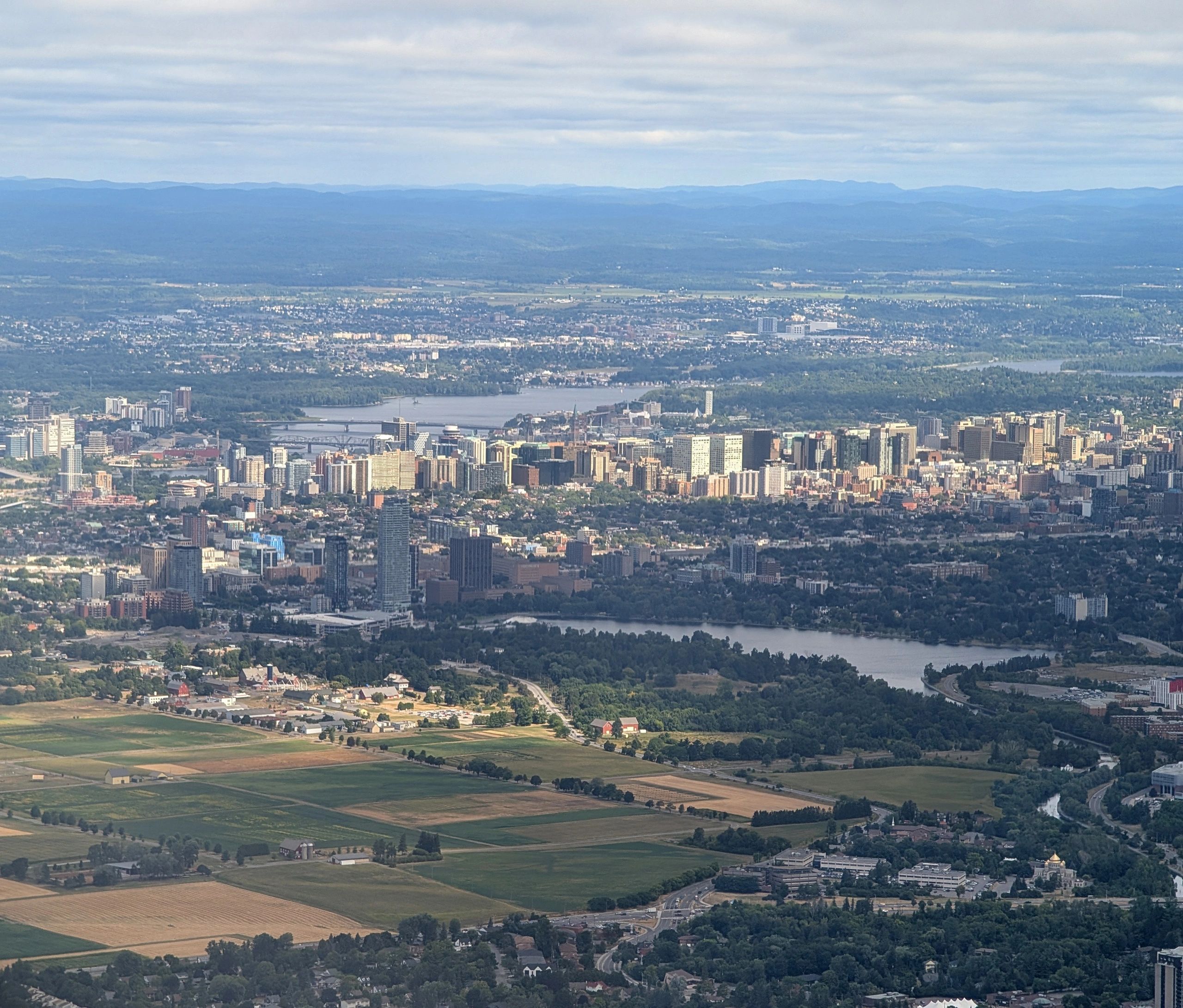 Aerial of the National Capital Region, Ottawa, Canada